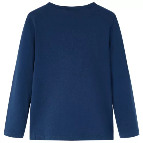 Tengerészkék hosszú ujjú gyerekpóló 128