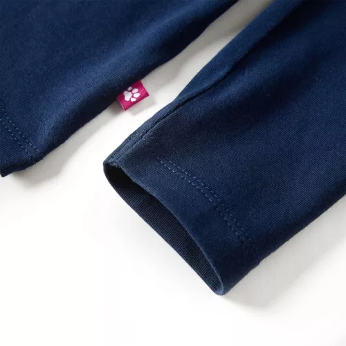 Tengerészkék hosszú ujjú gyerekpóló 128