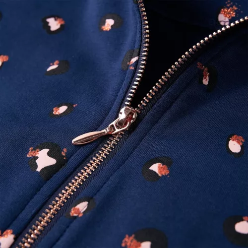 Tengerészkék kapucnis gyerekpulóver 104