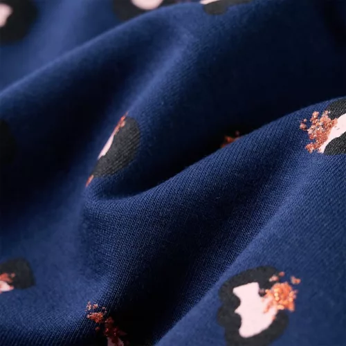 Tengerészkék kapucnis gyerekpulóver 104