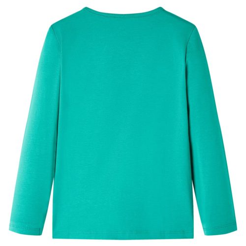 Világoszöld hosszú ujjú gyerekpóló 128