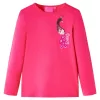 Élénk rózsaszín hosszú ujjú gyerekpóló 104