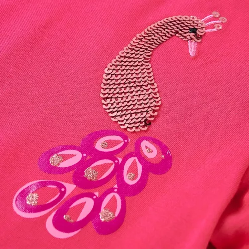 Élénk rózsaszín hosszú ujjú gyerekpóló 116