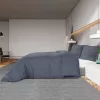  antracitszürke mikroszálas ágyneműhuzat-garnitúra 200 x 200 cm