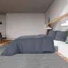  antracitszürke mikroszálas ágyneműhuzat-garnitúra 200 x 200 cm