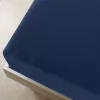  tengerészkék pamutdzsörzé gumis lepedő 140 x 200 cm