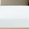  2 db fehér pamutdzsörzé gumis lepedő 100x200 cm