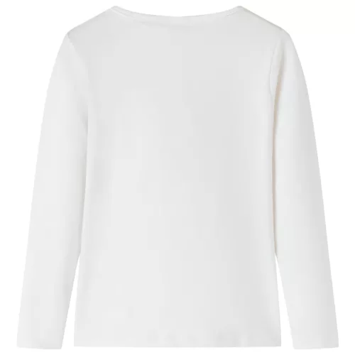 Ekrü színű hosszú ujjú gyerekpóló 104