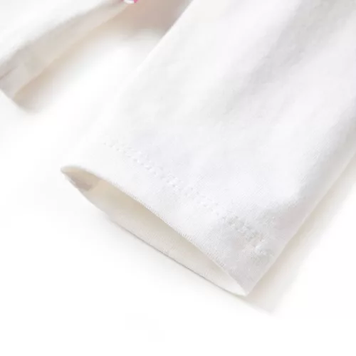 Ekrü színű hosszú ujjú gyerekpóló 104