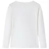 Ekrü színű hosszú ujjú gyerekpóló 128