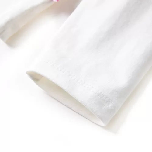 Ekrü színű hosszú ujjú gyerekpóló 128