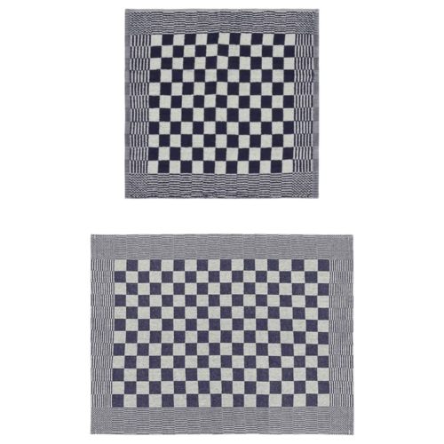  10 részes kék és fehér pamut törölközőszett