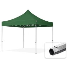   Professional összecsukható sátrak PROFESSIONAL 400g/m2 ponyvával, alumínium szerkezettel, oldalfal nélkül - 3x3m zöld