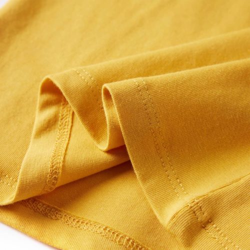 Sötét okker hosszú ujjú gyerekpóló 128