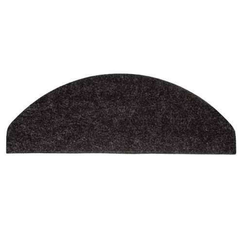  15 db fekete öntapadó lépcsőszőnyeg 56x17x3 cm