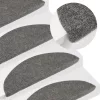  15 db szürke lépcsőszőnyeg 56x17x3 cm