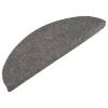  15 db szürke lépcsőszőnyeg 56x17x3 cm