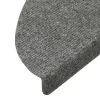  15 db szürke lépcsőszőnyeg 56x17x3 cm