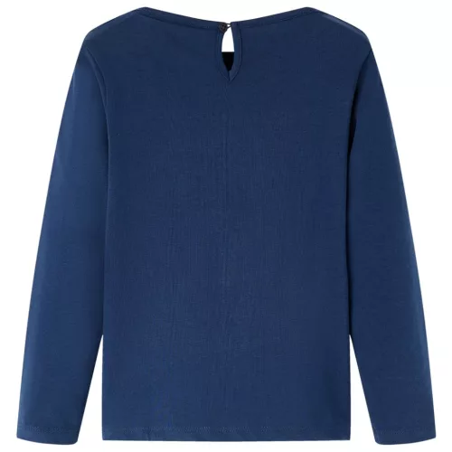 Tengerészkék hosszú ujjú gyerekpóló 128