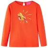 Sötét narancssárga hosszú ujjú gyerekpóló 128