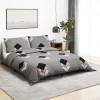  szürke pamut ágyneműhuzat-garnitúra 260 x 220 cm