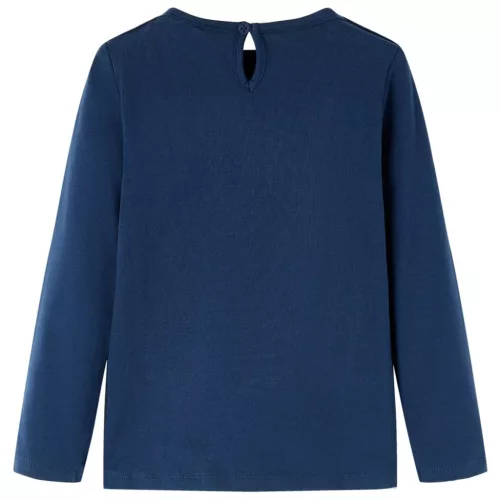 Tengerészkék hosszú ujjú gyerekpóló 92