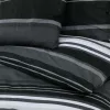  fekete és fehér ágyneműhuzat-garnitúra 200x200 cm pamut