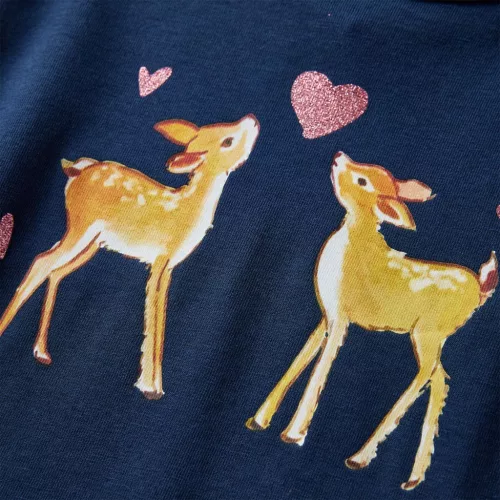 Tengerészkék hosszú ujjú gyerekpóló 128