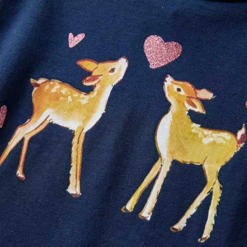 Tengerészkék hosszú ujjú gyerekpóló 140