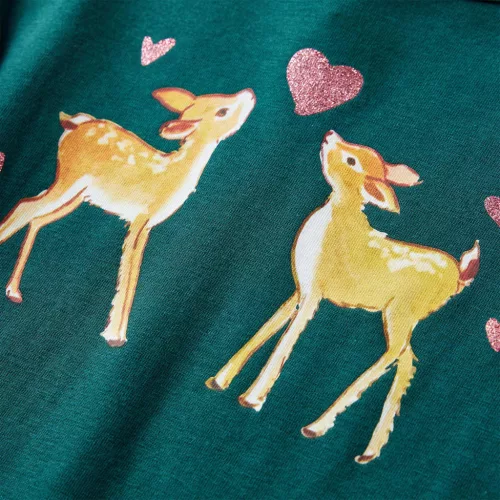 Sötétzöld hosszú ujjú gyerekpóló 104