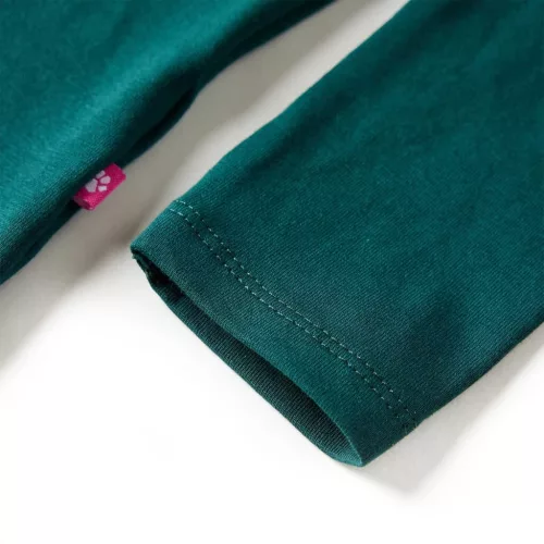 Sötétzöld hosszú ujjú gyerekpóló 104