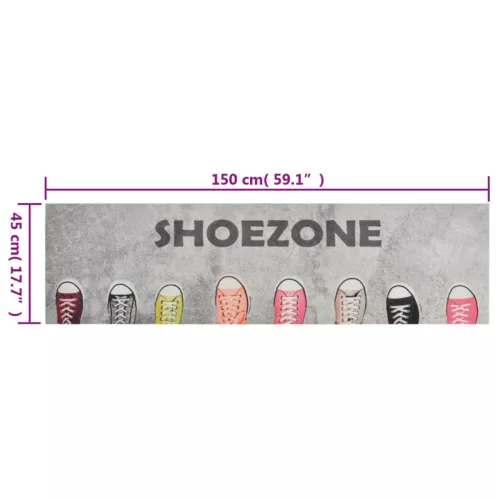  mosható shoezone feliratos bársony konyhaszőnyeg 45x150 cm