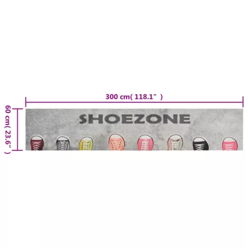  mosható shoezone feliratos bársony konyhaszőnyeg 60x300 cm