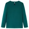 Sötétzöld hosszú ujjú gyerekpóló 128