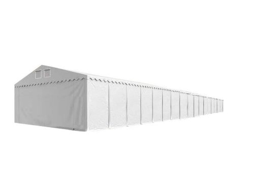 TP Professional 8x36m 2,6m oldalmagas raktársátor PVC 800 ponyvával, fehér