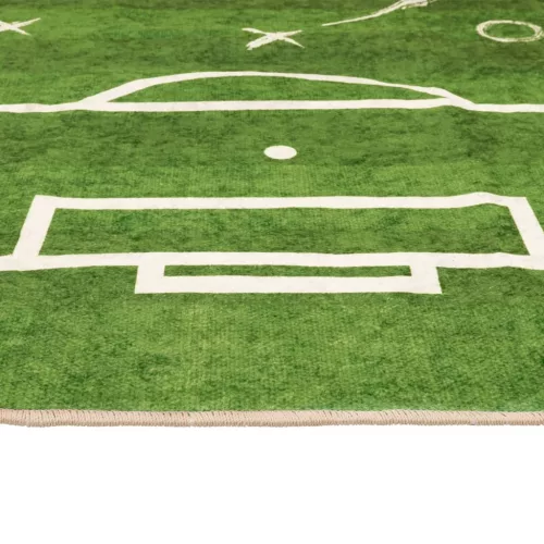  zöld mosható csúszásgátló futballpálya gyerekszőnyeg 160x230 cm