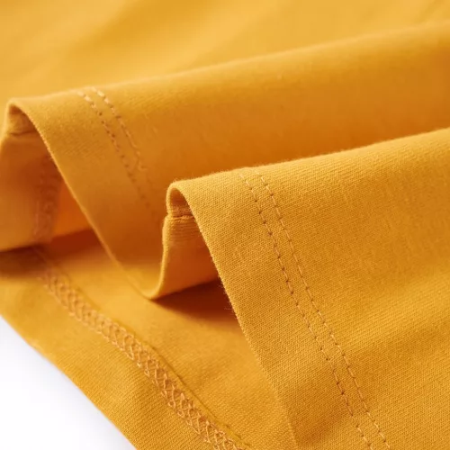 Sötét okker hosszú ujjú gyerekpóló 140