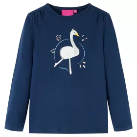 Tengerészkék hosszú ujjú gyerekpóló 128