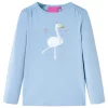 Világoskék hosszú ujjú gyerekpóló 104