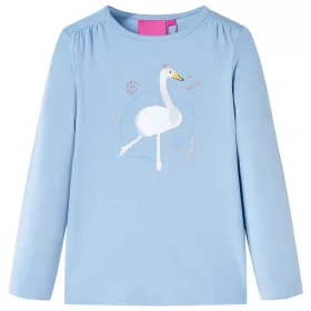 Világoskék hosszú ujjú gyerekpóló 104