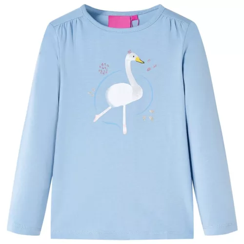 Világoskék hosszú ujjú gyerekpóló 104