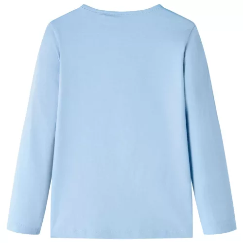 Világoskék hosszú ujjú gyerekpóló 104