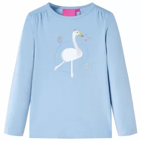 Világos hosszú ujjú gyerekpóló 140