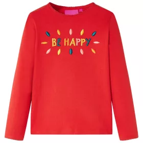 Piros hosszúujjú gyerekpóló 116