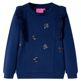 Tengerészkék gyerekpulóver 140