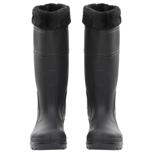  fekete PVC 38-as esőcsizma kivehető zoknival