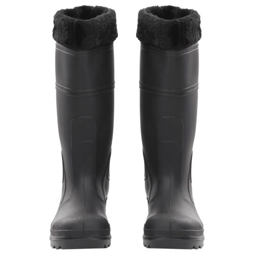  fekete PVC 39-es esőcsizma kivehető zoknival