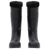  fekete PVC 41-es esőcsizma kivehető zoknival