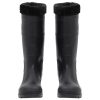  fekete PVC 42-es esőcsizma kivehető zoknival