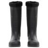  fekete PVC 44-es esőcsizma kivehető zoknival